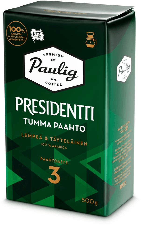 Presidentti Tumma Paahto kahvi 500g sj